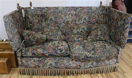 A Knole sofa, W.195cm